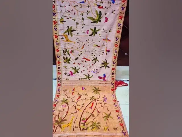 Video thumbnail for ऑल ओव्हर वर्क पैठणी साडी , Original pure Allover Work Paithani saree #paithani #purehandlooms#saree
