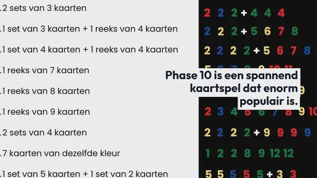 Video thumbnail for Phase 10 Spelregels: Doorloop alle 10 Fases