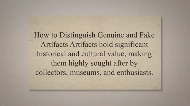 Video thumbnail for How to distinguish genuine and fake artifacts