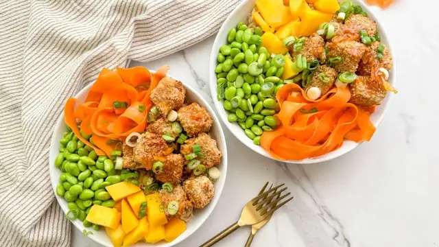 'Video thumbnail for Crispy Coconut-Crusted Tofu Bowl Recipe'
