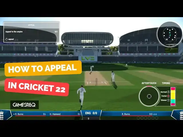 Video thumbnail for How To Appeal in Cricket 22? Appeal Techniques With Pictures