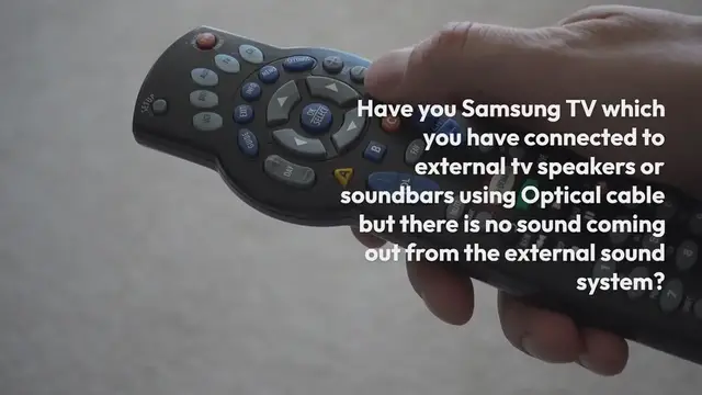 Video thumbnail for Samsung TV Optical Out No Sound-Solved