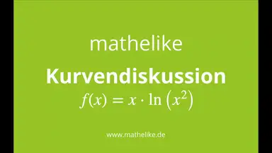 'Video thumbnail for Kurvendiskussion einer verknüpften und verketteten natürlichen Logarithmusfunktion'