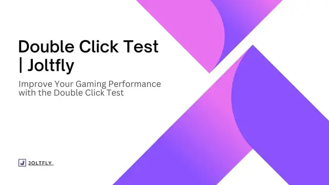 Video thumbnail for Double Click Test | Joltfly - How to Test and Improve Your Double Clicking Speed