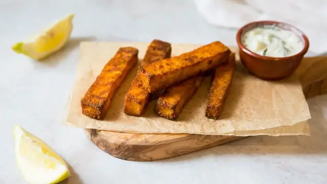 'Video thumbnail for Crispy Air Fryer Paneer Sticks Recipe'