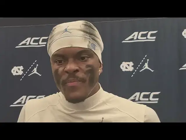 Video thumbnail for #UNC's Xavier Lewis, Jordan Shipp and Billy Edwards Jr. after win at Pittsburgh