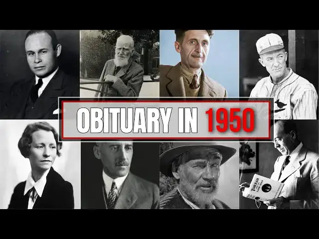 Video thumbnail for Obituary in 1950: Remembering Famous Faces We've Lost In 1950