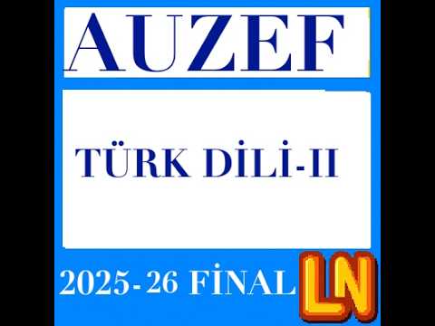 Video thumbnail for Türk Dili II 2025-2026 Final Soruları