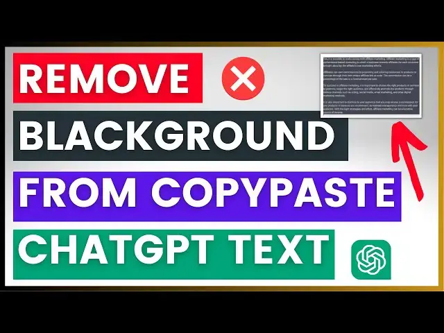 Video thumbnail for How To Remove Black Background From Copy Pasted ChatGPT Text? [in 2023]