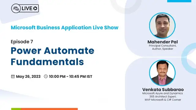 Video thumbnail for Power Automate Fundamentals :  Microsoft Business Application Live Show - Ep.7