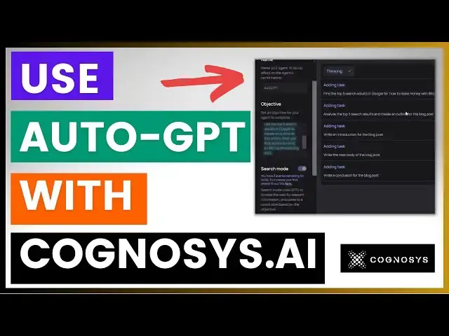 Video thumbnail for How To Access & Use Cognosys.ai To Run AutoGPT In A Web Browser?