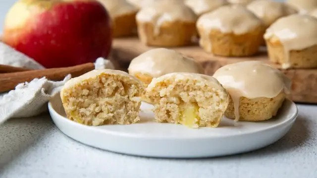 'Video thumbnail for Mini Baked Apple Fritters Recipe'