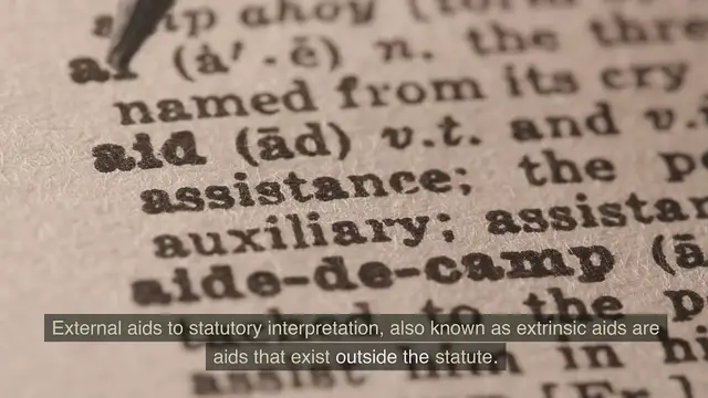 Video thumbnail for Statutory interpretation - External aids - www.e-lawresources.co.uk