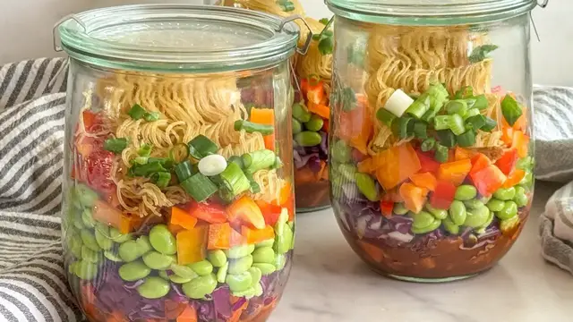 'Video thumbnail for Meal Prep-Friendly Ramen Jars Recipe'