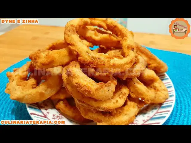 Video thumbnail for Anéis de Cebola Fritas Super Saborosos - Petisco de Comida de Buteco