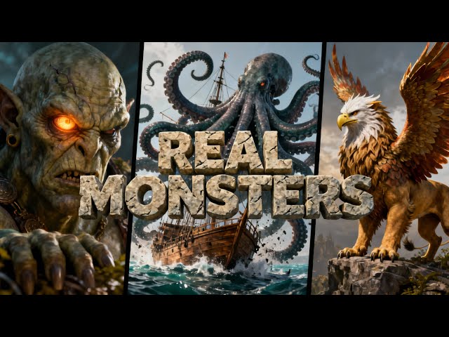 Video thumbnail for The Real Monsters Behind Ancient Myths (Cyclops, Kraken, Griffin)
