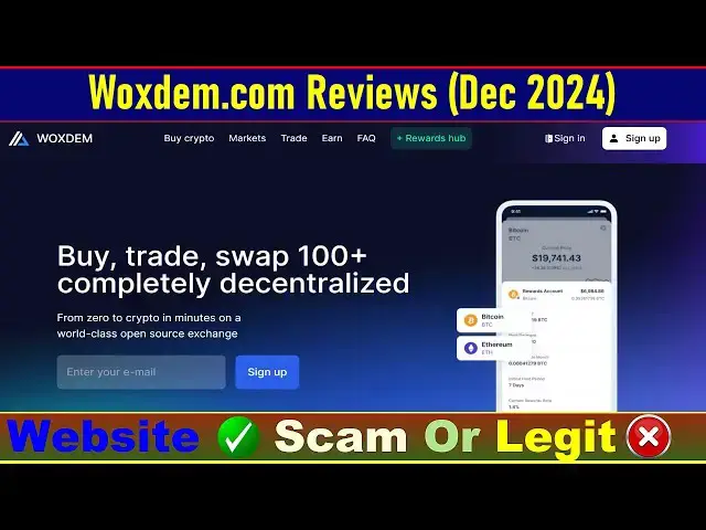 Video thumbnail for Woxdem.com Review (Dec 2024) : Is This Crypto Platform a Scam or Legit?