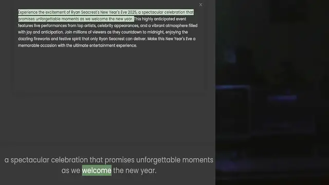 Video thumbnail for Experience the excitement of Ryan Seacrest's New Year's Eve 2025, a spectacular celebration that promises unforgettable moments as we welcome the new year. This highly anticipated event features live performances from top artists, celebri