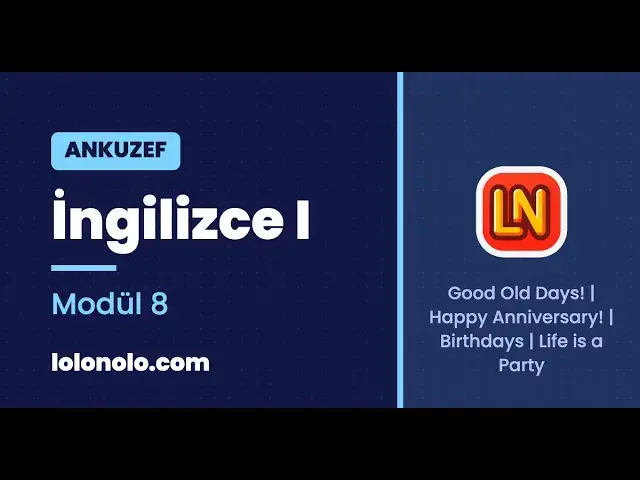 Video thumbnail for Ankuzef İngilizce I Modül 8 Deneme Sınavı
