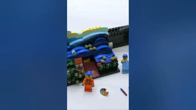 'Video thumbnail for LEGO Starry Night stop motion build. LEGO animation by @toy_creativelife #lego #art #amazingvideo'