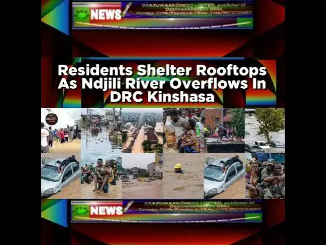 Video thumbnail for Residents Shelter Rooftops As Ndjili River Overflows In DRC Kinshasa