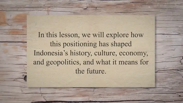 Video thumbnail for Indonesias strategic position