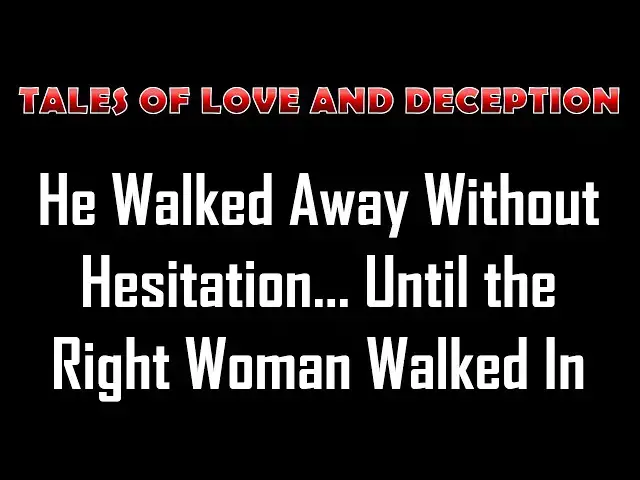 Video thumbnail for He Walked Away Without Hesitation… Until the Right Woman Walked In | Romance Story