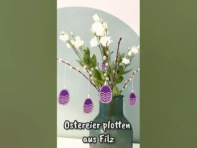 Video thumbnail for 🐣 Ostereier plotten aus Filz 🐰 kostenlose Plotterdatei 🐰 #osterdeko #cricut #plotter