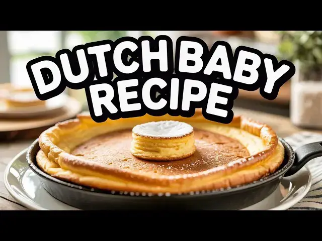 Video thumbnail for Dutch Baby Recipe – Puffy Oven Pancake (Light & Golden)
