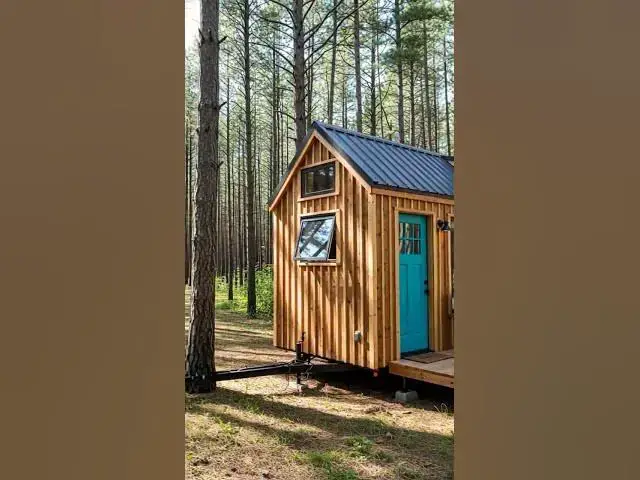 Video thumbnail for Forest Tiny Cabin House #cabin #tinyhome #cabinlife