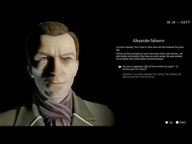 Video thumbnail for Pathologic 3 - Day V: Fate In My Hands: Disperse Town Hall Miasma via Prototype Device: Saburov Chat