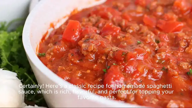 Video thumbnail for spaghetti sauce recipe