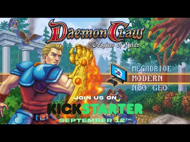 'Video thumbnail for DaemonClaw Neofid Studios Kickstarter campaign for PC, Megadrive & Neo Geo'