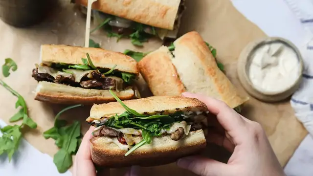 Video thumbnail for Ribeye Steak Sandwich With Caramelized Onions Recipe