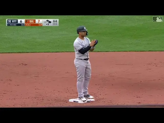 'Video thumbnail for Oswaldo Cabrera BELTS a RBI Single, Scoring Giancarlo Stanton! | New York Yankees | 4/7/2023'