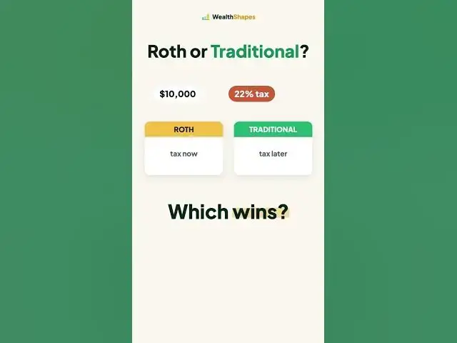 Video thumbnail for Roth vs Traditional IRA: Which One Wins? 🤔
