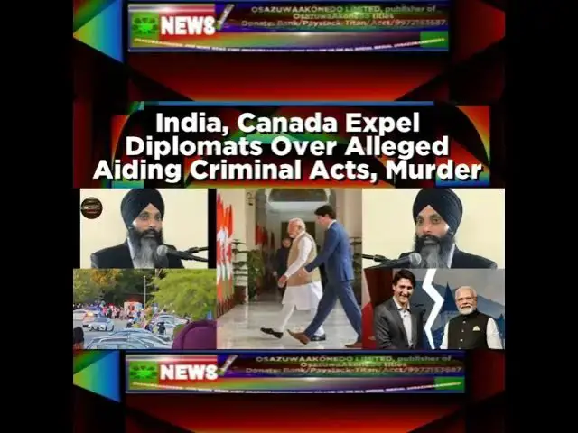Video thumbnail for India, Canada Expel Diplomats Over Alleged Aiding Criminal Acts, Murder