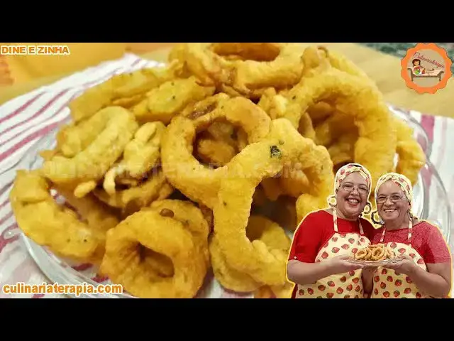 Video thumbnail for Anéis de Cebolas Fritas Empanados Deliciosos e Super Temperados