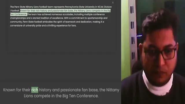 Video thumbnail for The Penn State Nittany Lions football team represents Pennsylvania State University in NCAA Division I football. Known for their rich history and passionate fan base, the Nittany Lions compete in the Big Ten Conference. The team has achie