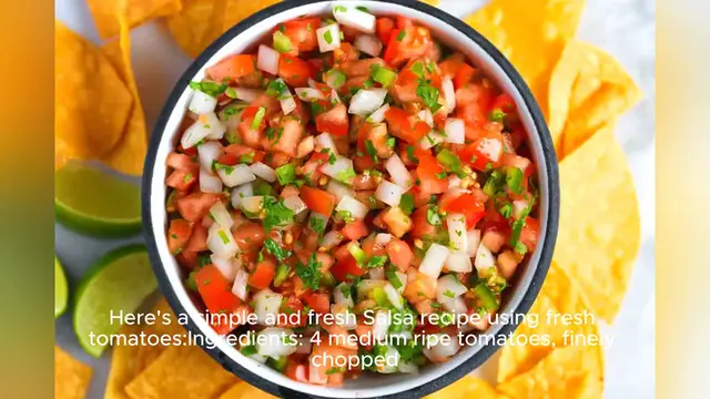 Video thumbnail for salsa recipe with fresh tomatoes