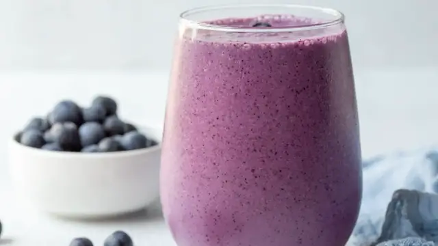 'Video thumbnail for Almost-A-Milkshake Blueberry Smoothie Recipe'