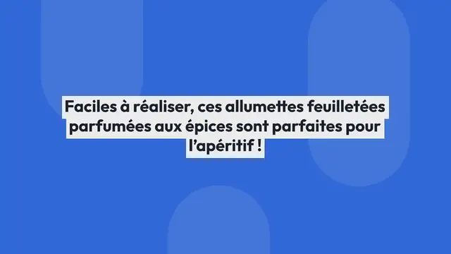 Video thumbnail for Allumettes feuilletées aux épices : ça croustille et ça crépite !