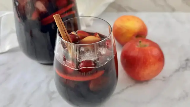 Video thumbnail for "Sugar And Spice" Holiday Sangria Recipe