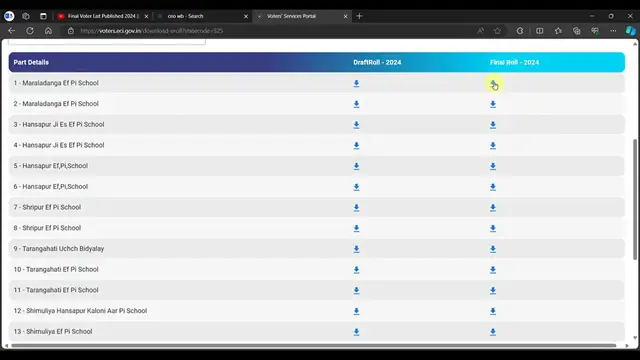 Video thumbnail for ২০২৪-২৫ ভোটার লিস্ট ডাউনলোড করুন। Voter List 2024 Download West Bengal.. WB Voter List 2024 Download