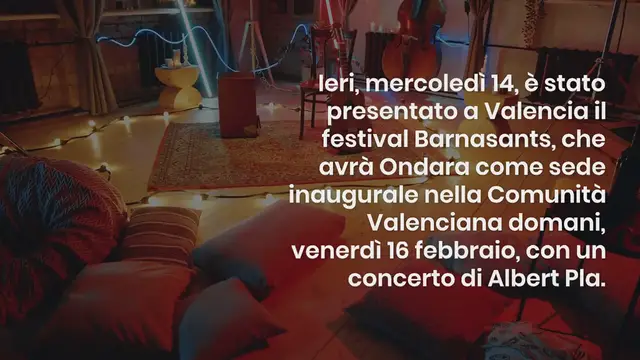 Video thumbnail for Ondara sarà la sede inaugurale del Festival Barnasants 2024 della Comunità Valenciana:
