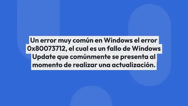 Video thumbnail for Cómo solucionar el error 0x80073712 de Windows Update