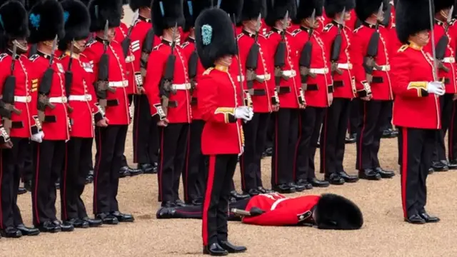 'Video thumbnail for British Military Guards Must Follow Proper Fainting Protocol'