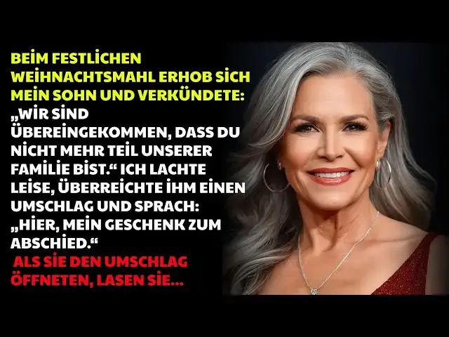 Video thumbnail for Meine Kinder verstießen mich beim Weihnachtsessen, doch dann gab ich ihnen einen Umschlag!