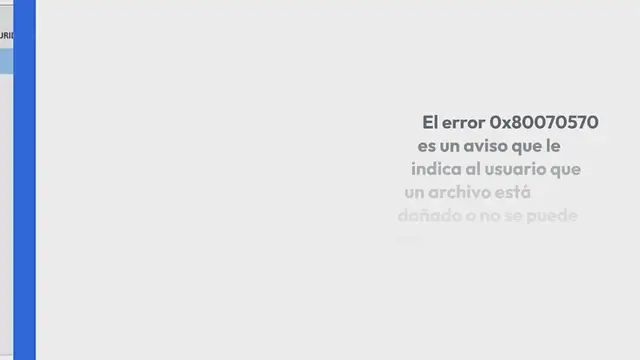 Video thumbnail for Cómo arreglar el error 0x80070570 para archivos dañados