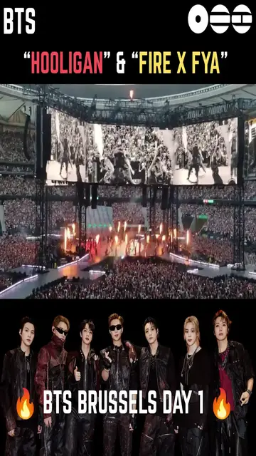 Video thumbnail for 🔥 BTS Sets Brussels on Fire with Explosive “Hooligan” & “Fire x FYA” Performance